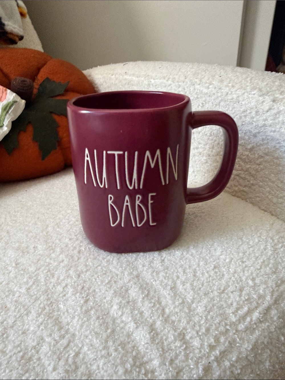 Autumn Babe Burgundy Ceramic Mug - Rae Dunn